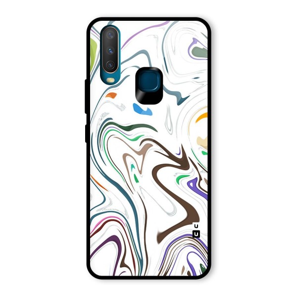 Marbled Printed Art Glass Back Case for Vivo Y15