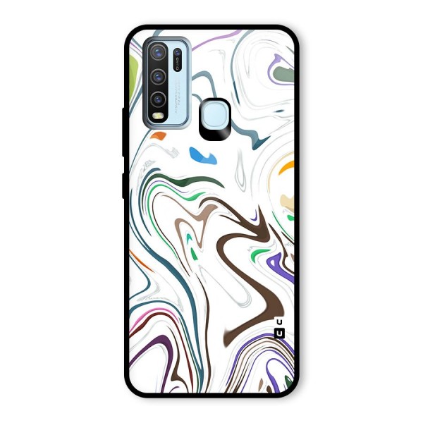 Marbled Printed Art Glass Back Case for Vivo Y30