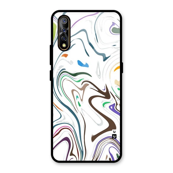 Marbled Printed Art Glass Back Case for Vivo Z1x