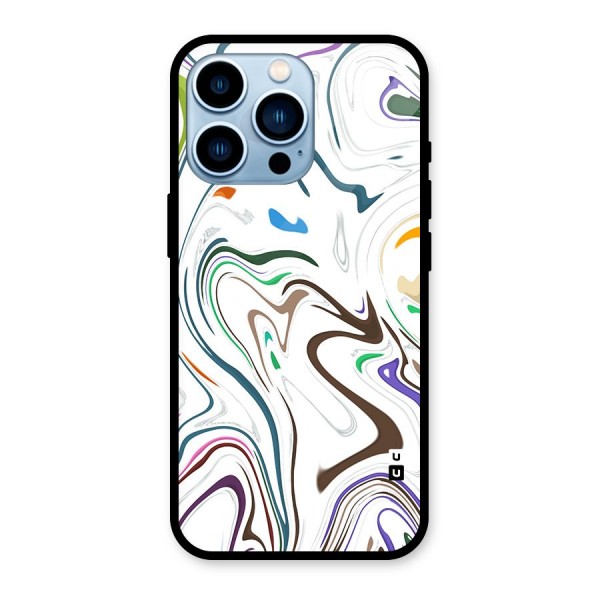 Marbled Printed Art Glass Back Case for iPhone 13 Pro