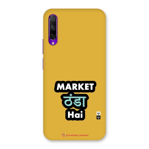 Market Thanda Hai Mustard Yellow Back Case for Honor 9X Pro