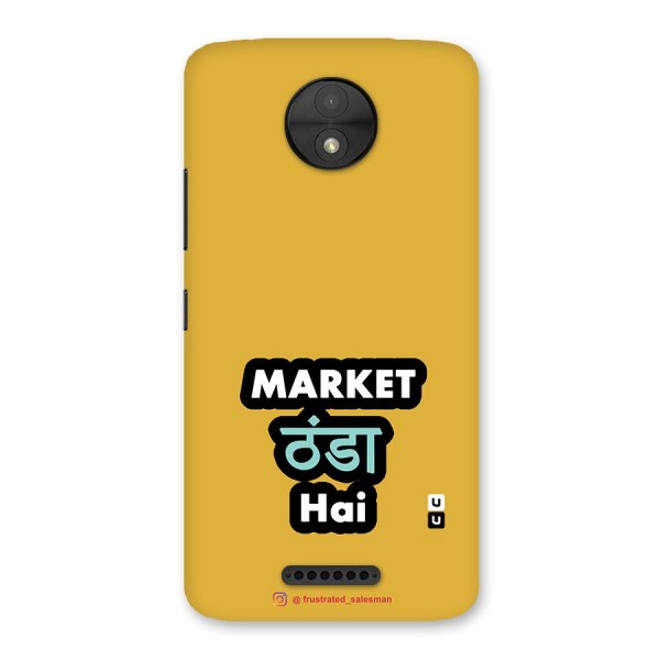 Market Thanda Hai Mustard Yellow Back Case for Moto C