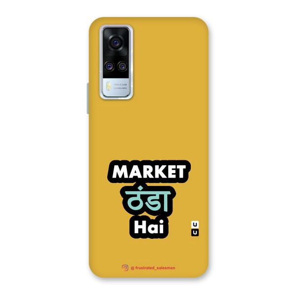 Market Thanda Hai Mustard Yellow Back Case for Vivo Y51