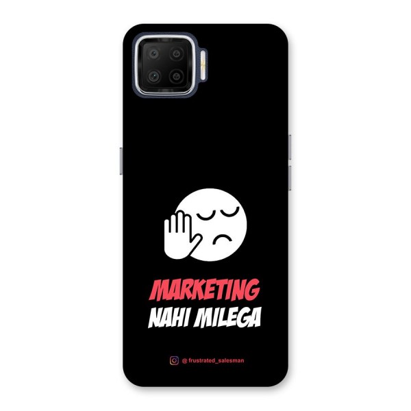 Marketing Nahi Milega Black Back Case for Oppo F17