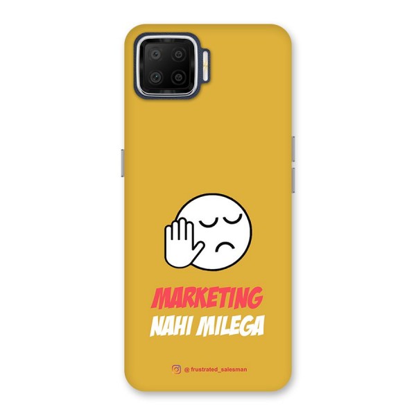 Marketing Nahi Milega Mustard Yellow Back Case for Oppo F17
