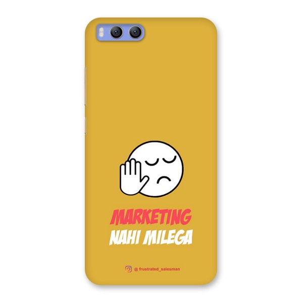 Marketing Nahi Milega Mustard Yellow Back Case for Xiaomi Mi 6