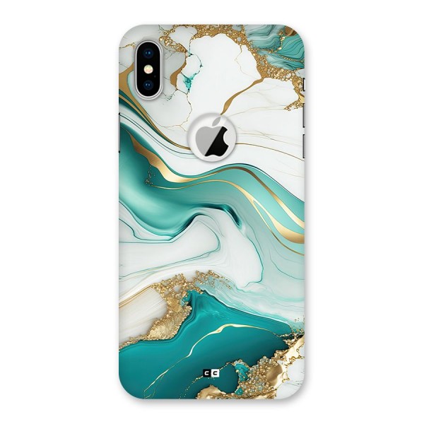 Marvelous Marble Back Case for iPhone XS Logo Cut