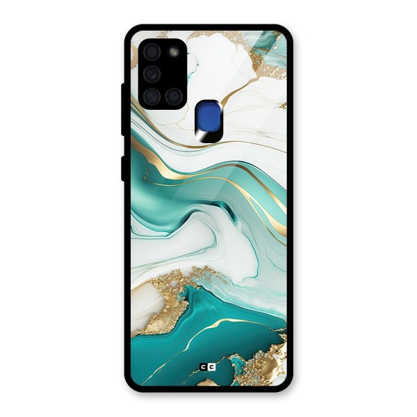 Marvelous Marble Glass Back Case for Galaxy A21s