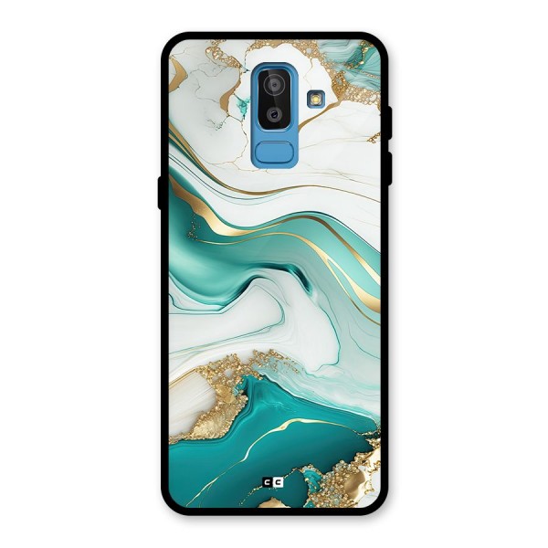 Marvelous Marble Glass Back Case for Galaxy J8