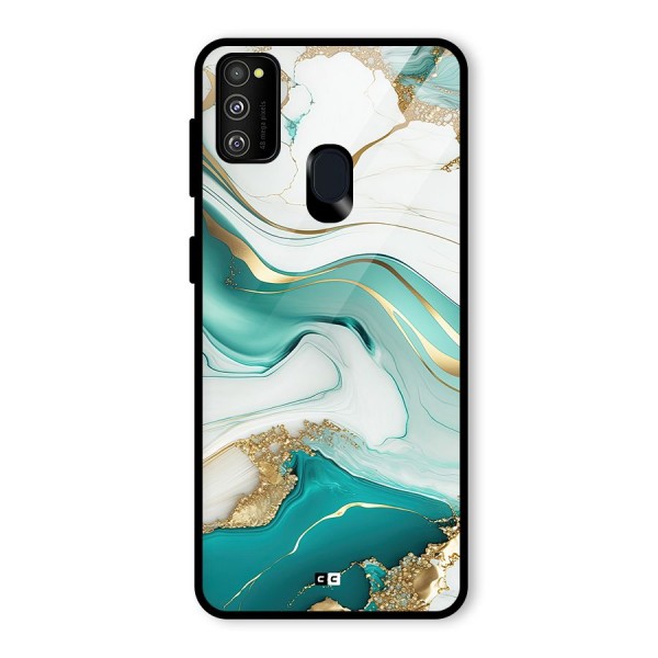 Marvelous Marble Glass Back Case for Galaxy M30s