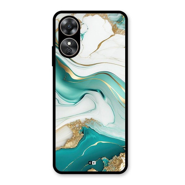 Marvelous Marble Glass Back Case for Oppo A17