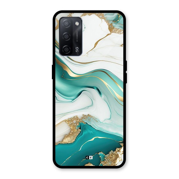 Marvelous Marble Glass Back Case for Oppo A53s 5G