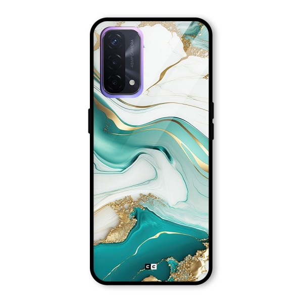 Marvelous Marble Glass Back Case for Oppo A74 5G