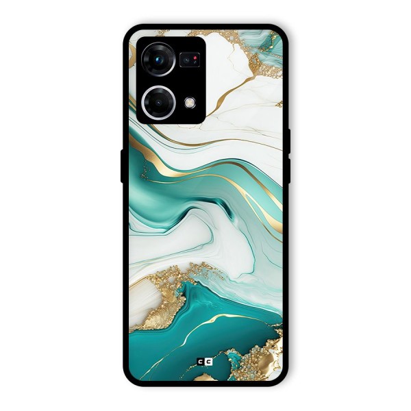 Marvelous Marble Glass Back Case for Oppo F21 Pro 4G