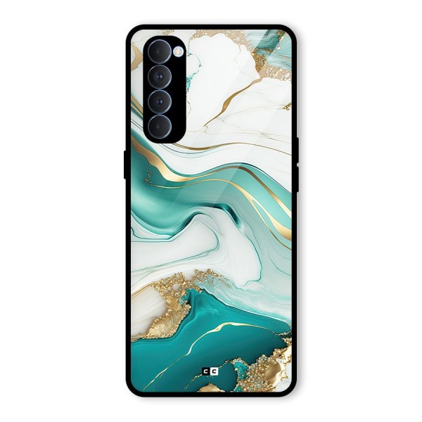 Marvelous Marble Glass Back Case for Oppo Reno4 Pro