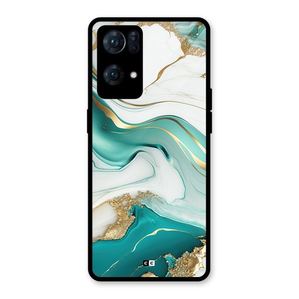 Marvelous Marble Glass Back Case for Oppo Reno7 Pro 5G