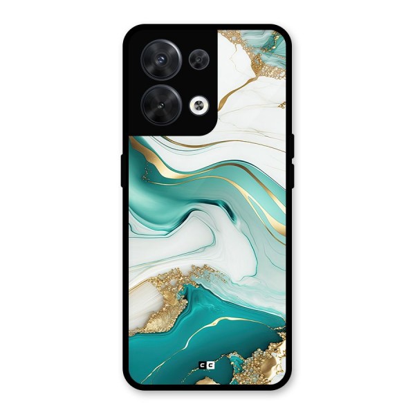 Marvelous Marble Glass Back Case for Oppo Reno8 5G