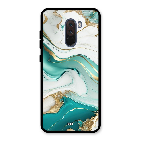 Marvelous Marble Glass Back Case for Poco F1