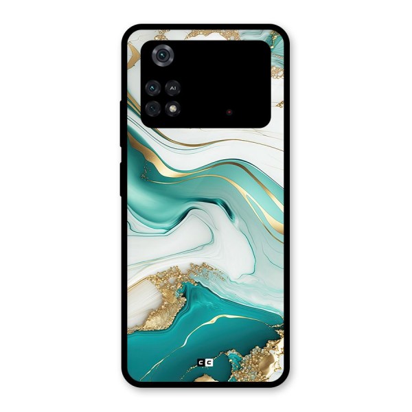 Marvelous Marble Glass Back Case for Poco M4 Pro 4G