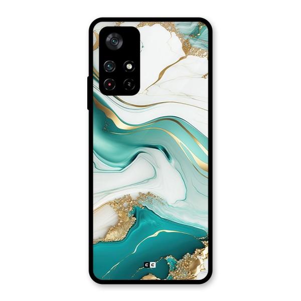 Marvelous Marble Glass Back Case for Poco M4 Pro 5G