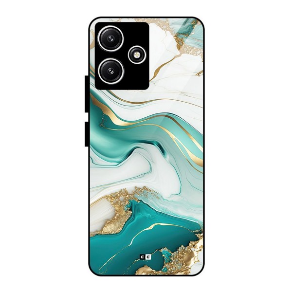 Marvelous Marble Glass Back Case for Poco M6 Pro