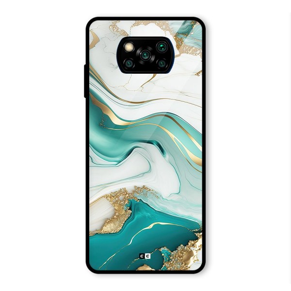 Marvelous Marble Glass Back Case for Poco X3 Pro