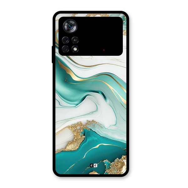 Marvelous Marble Glass Back Case for Poco X4 Pro 5G