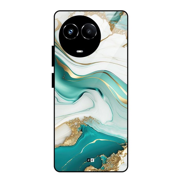 Marvelous Marble Glass Back Case for Realme 11X