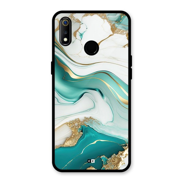 Marvelous Marble Glass Back Case for Realme 3