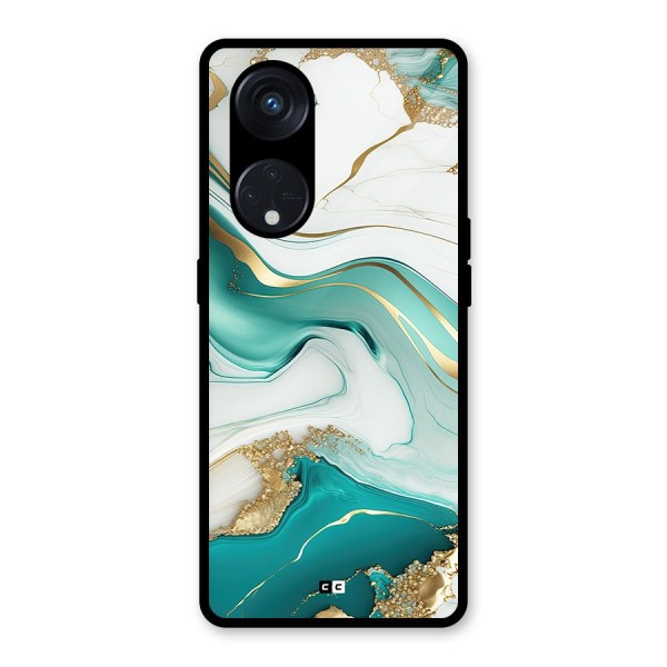 Marvelous Marble Glass Back Case for Reno8 T 5G