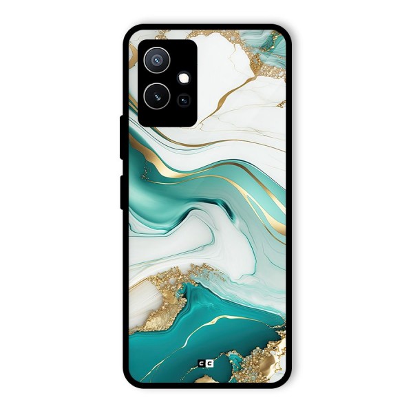 Marvelous Marble Glass Back Case for Vivo T1 5G