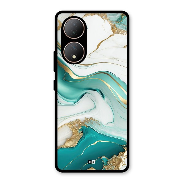 Marvelous Marble Glass Back Case for Vivo T2