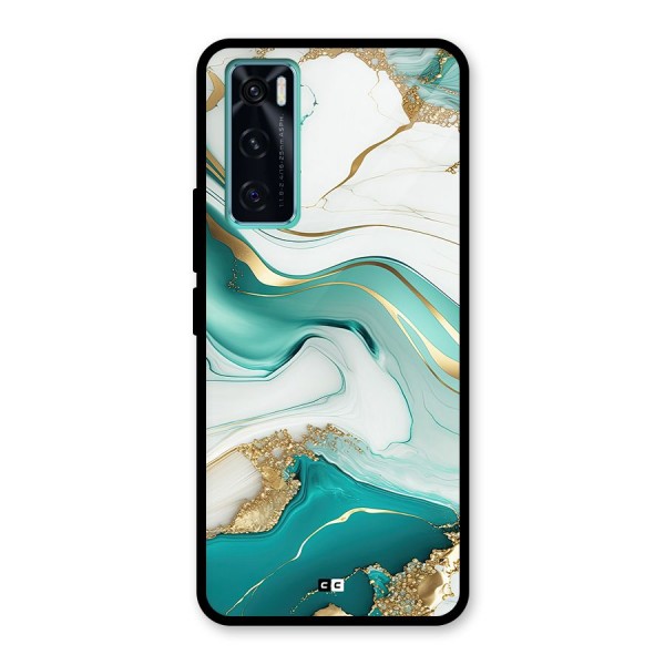 Marvelous Marble Glass Back Case for Vivo V20 SE