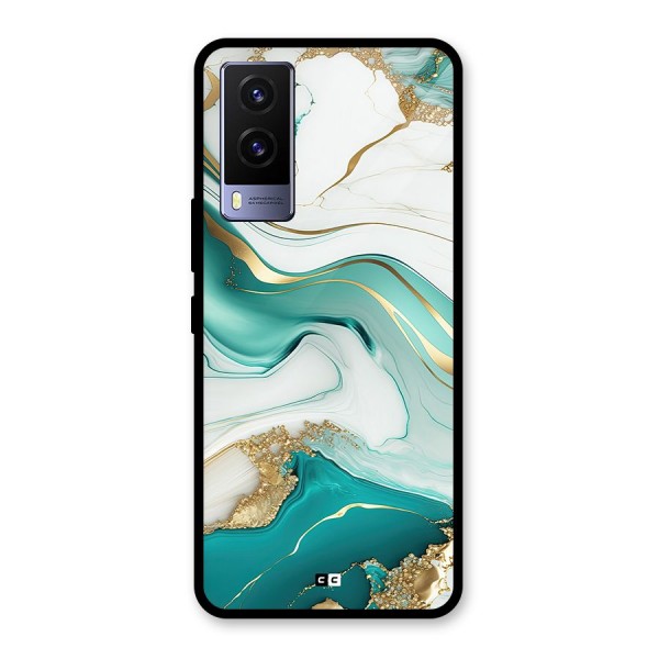 Marvelous Marble Glass Back Case for Vivo V21e 5G