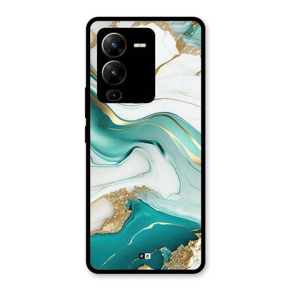 Marvelous Marble Glass Back Case for Vivo V25 Pro