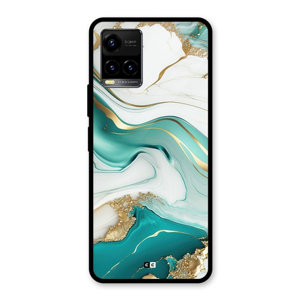 Marvelous Marble Glass Back Case for Vivo Y21A