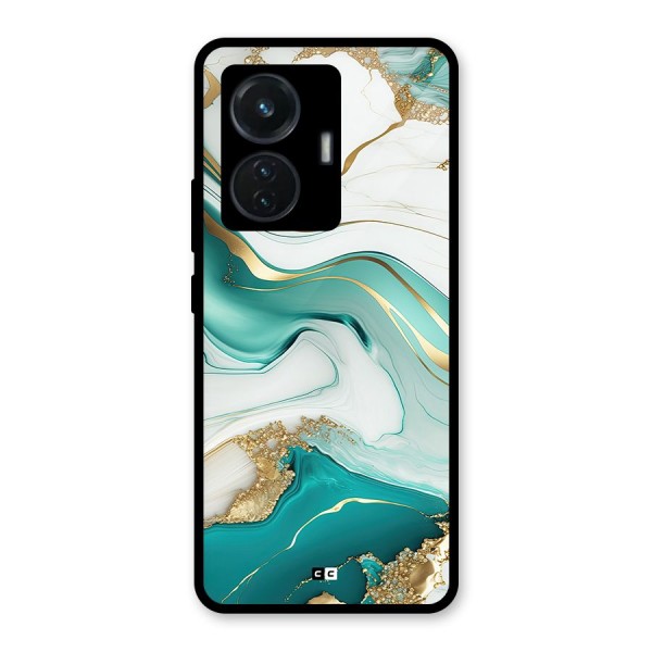 Marvelous Marble Glass Back Case for iQOO Z6 44W