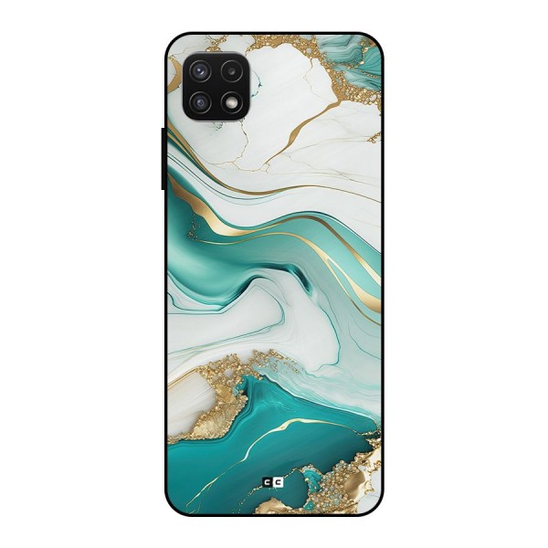 Marvelous Marble Metal Back Case for Galaxy A22 5G