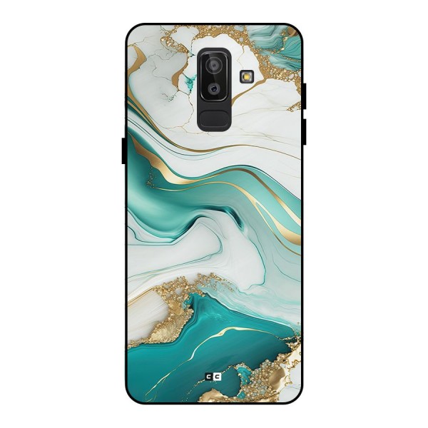 Marvelous Marble Metal Back Case for Galaxy J8