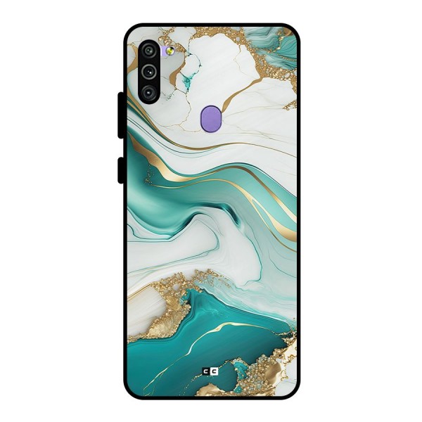 Marvelous Marble Metal Back Case for Galaxy M11