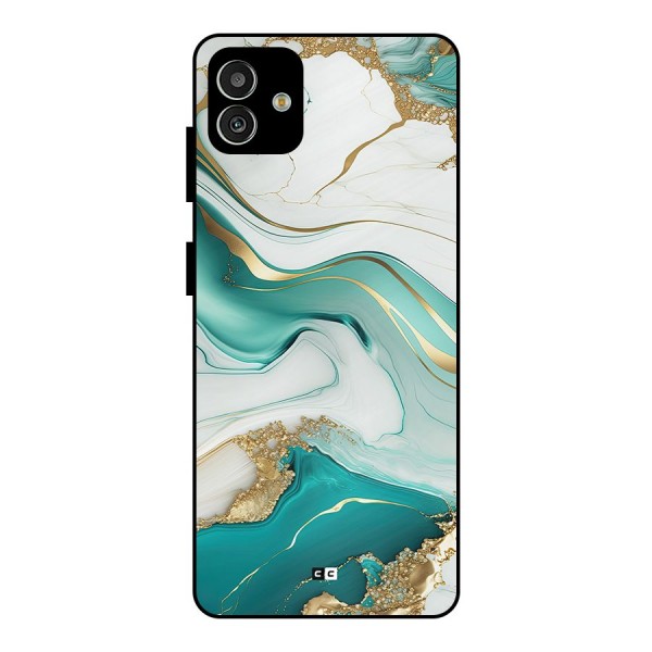 Marvelous Marble Metal Back Case for Galaxy M13 5G