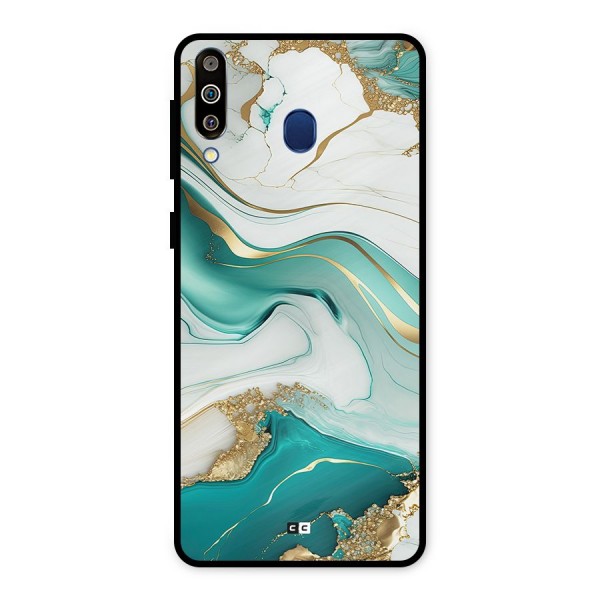 Marvelous Marble Metal Back Case for Galaxy M30