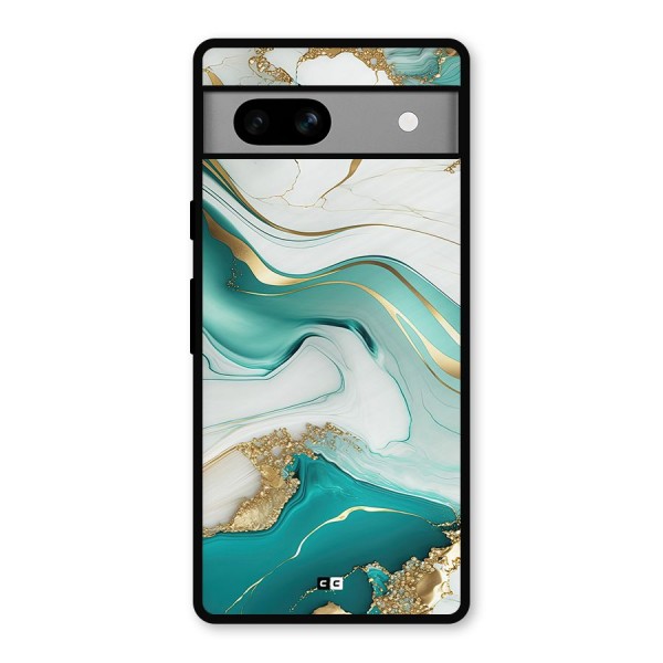 Marvelous Marble Metal Back Case for Google Pixel 7a