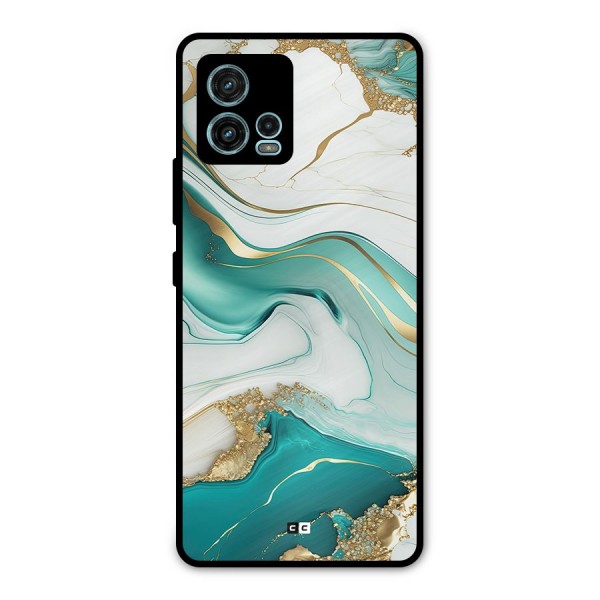 Marvelous Marble Metal Back Case for Moto G72