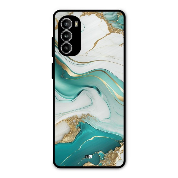 Marvelous Marble Metal Back Case for Moto G82