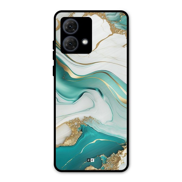 Marvelous Marble Metal Back Case for Moto G84