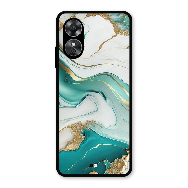 Marvelous Marble Metal Back Case for Oppo A17