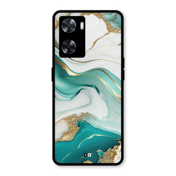 Marvelous Marble Metal Back Case for Oppo A77s