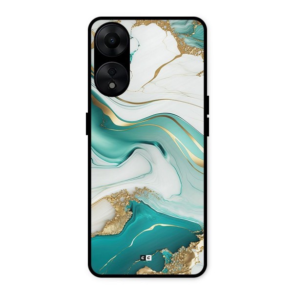 Marvelous Marble Metal Back Case for Oppo A78 5G