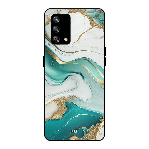 Marvelous Marble Metal Back Case for Oppo F19s